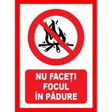 Placuta nu faceti focul in padure